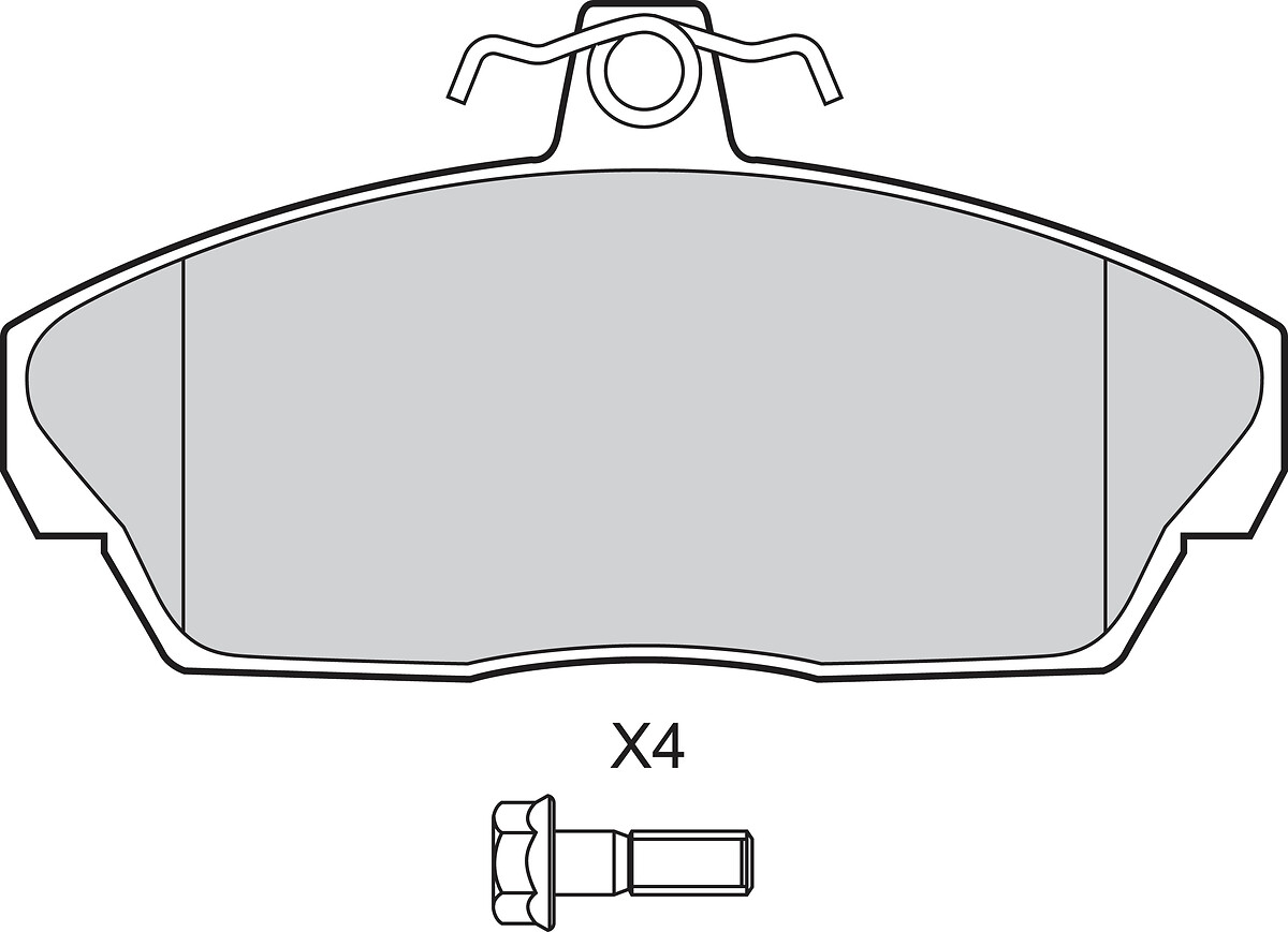 Jeu de 4 plaquettes de frein VALEO ref. 302836